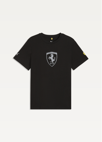 Футболка чоловіча PUMA Ferrari Tonal Shield Tee чорного кольору
