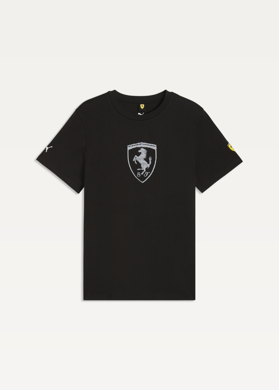 Футболка чоловіча PUMA Ferrari Tonal Shield Tee чорного кольору