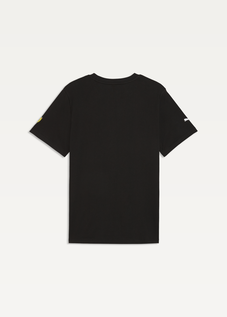 Футболка чоловіча PUMA Ferrari Tonal Shield Tee чорного кольору