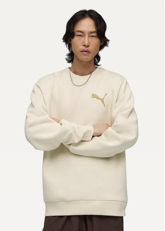 Світшот чоловічий PUMA ESS ELEVATED CAT LOGO Crew Alpine Snow