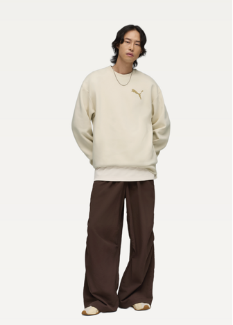 Світшот чоловічий PUMA ESS ELEVATED CAT LOGO Crew Alpine Snow