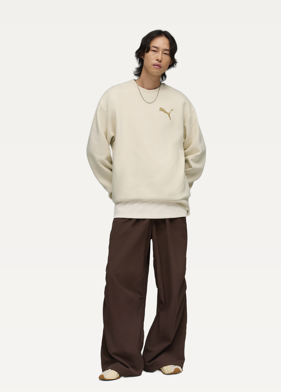 Світшот чоловічий PUMA ESS ELEVATED CAT LOGO Crew Alpine Snow