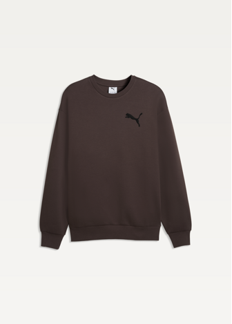 Худі чоловіче PUMA ESS ELEVATED CAT LOGO Crew Chocolate Brown