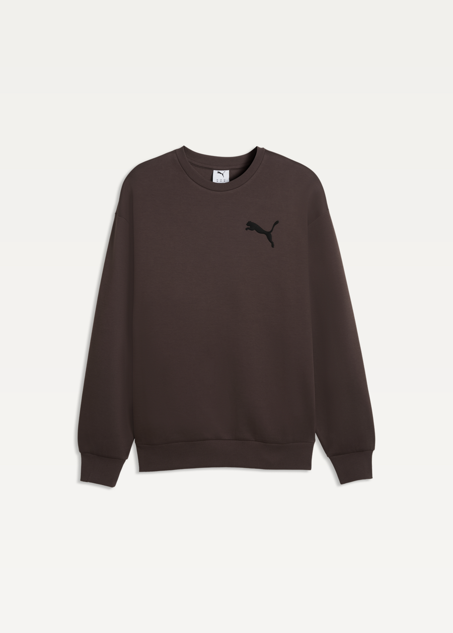 Худі чоловіче PUMA ESS ELEVATED CAT LOGO Crew Chocolate Brown