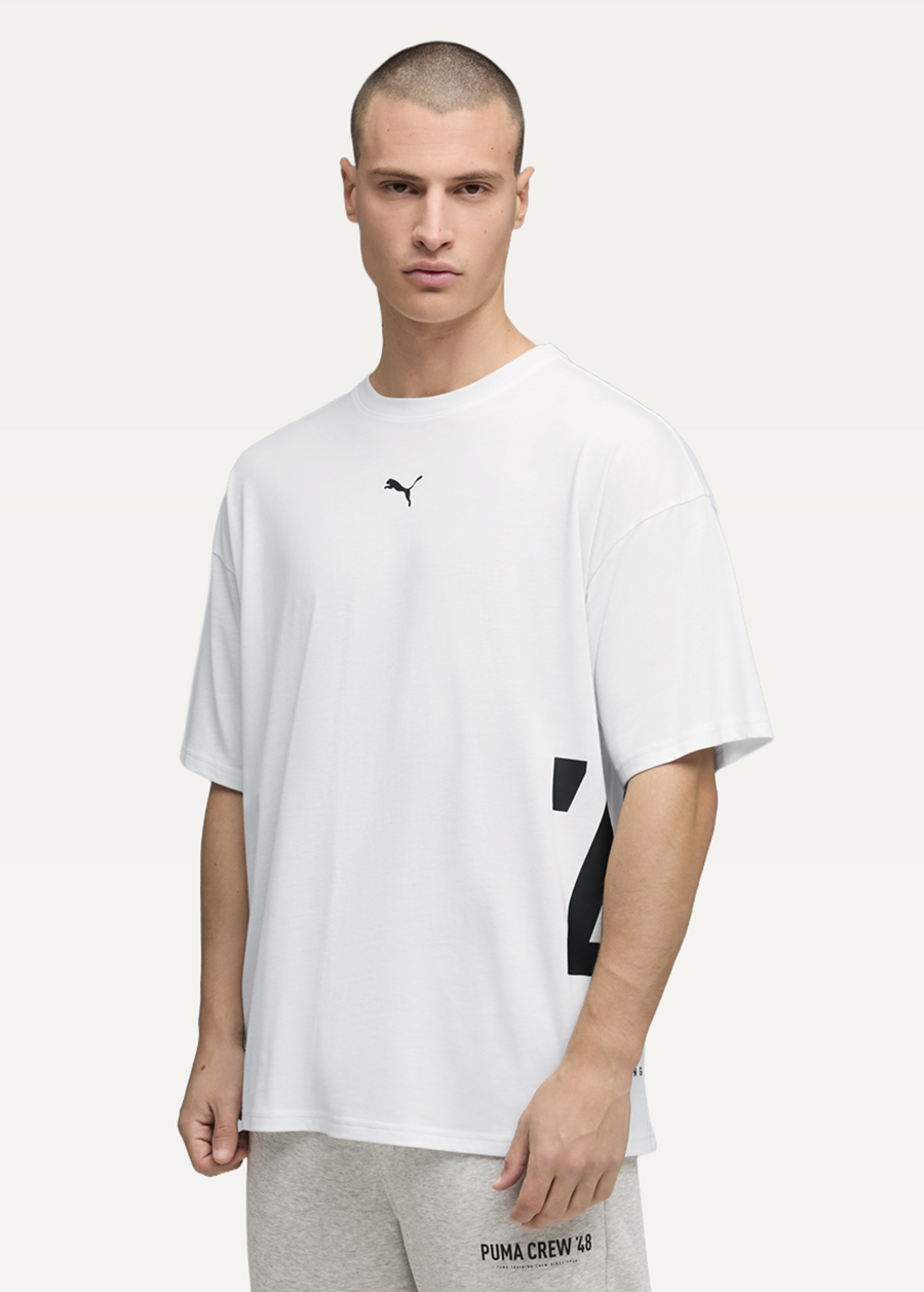 Футболка чоловіча PUMA M GRAPHIC OVERSIZED TEE білого кольору