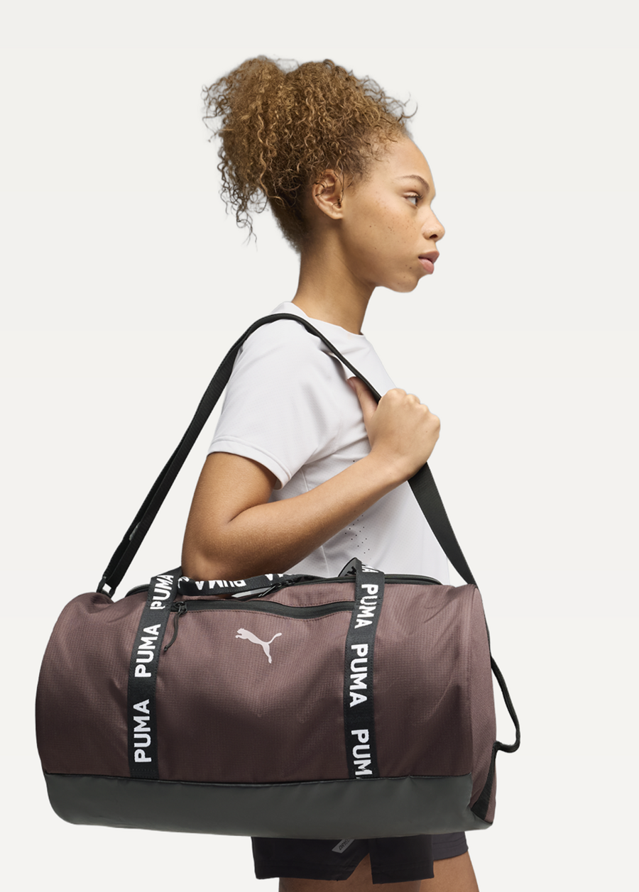 Спортивна сумка жіноча PUMA AT ESS Barrel Bag Chocolate Brown