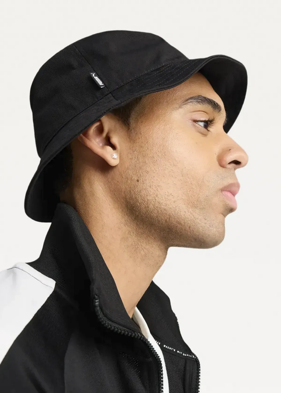 Панама PUMA ESS NO.1 LOGO Bucket Hat Unisex чорного кольору