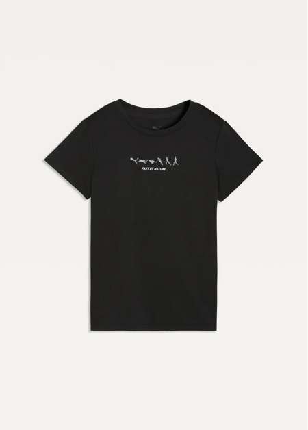 Футболка жіноча PUMA W Run Slogan Graphic Tee чорного кольору