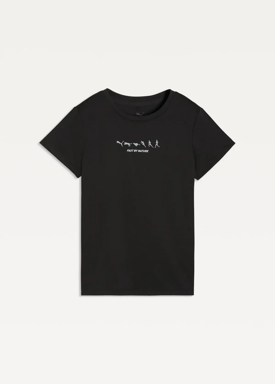 Футболка жіноча PUMA W Run Slogan Graphic Tee чорного кольору