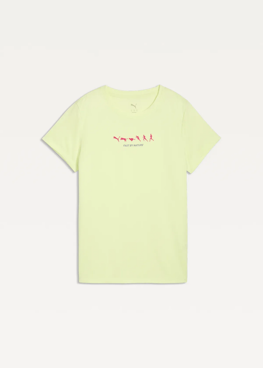 Футболка жіноча PUMA W Run Slogan Graphic Tee Apple Spritz