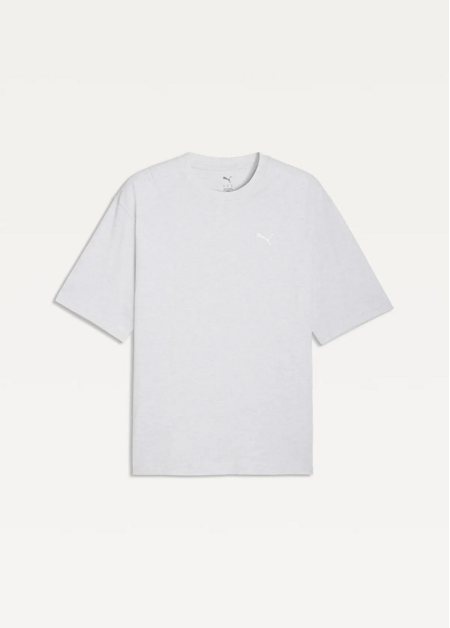 Футболка чоловіча PUMA WARDROBE ESS Boxy Tee White Glow Heather