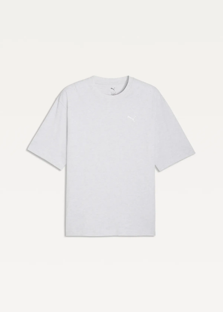 Футболка чоловіча PUMA WARDROBE ESS Boxy Tee White Glow Heather