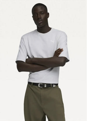 Футболка чоловіча PUMA WARDROBE ESS Boxy Tee White Glow Heather