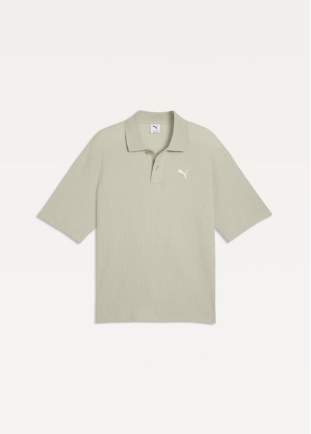 Поло чоловіче PUMA WARDROBE ESS Boxy Polo Pebble Gray