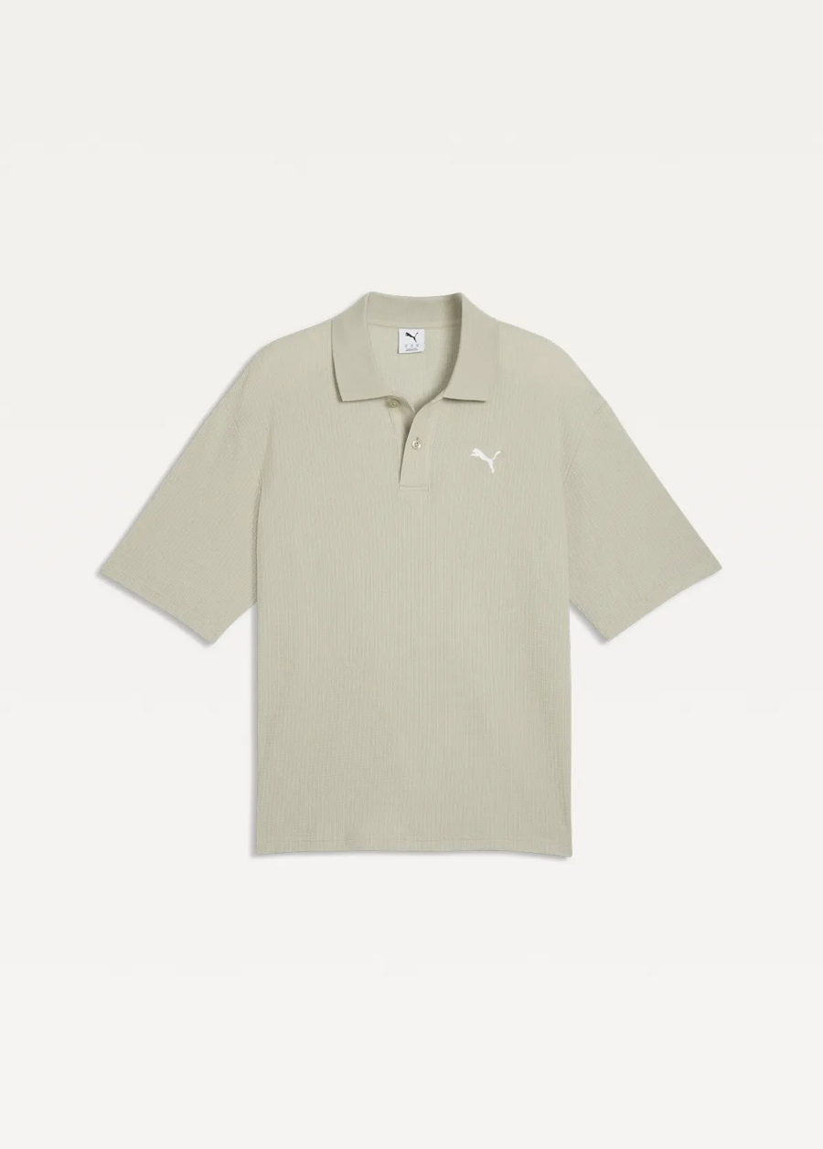 Поло чоловіче PUMA WARDROBE ESS Boxy Polo Pebble Gray