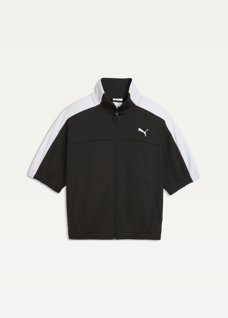 Олімпійка жіноча PUMA T7 Short Sleeve Jacket чорного кольору