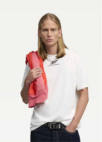 Футболка чоловіча PUMA Ferrari Car Graphic Tee II белого цвета