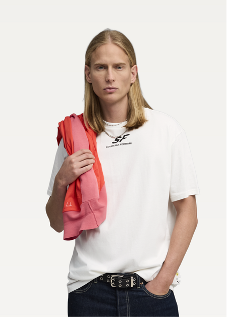 Футболка чоловіча PUMA Ferrari Car Graphic Tee II білого кольору