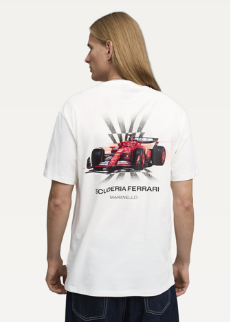 Футболка чоловіча PUMA Ferrari Car Graphic Tee II белого цвета