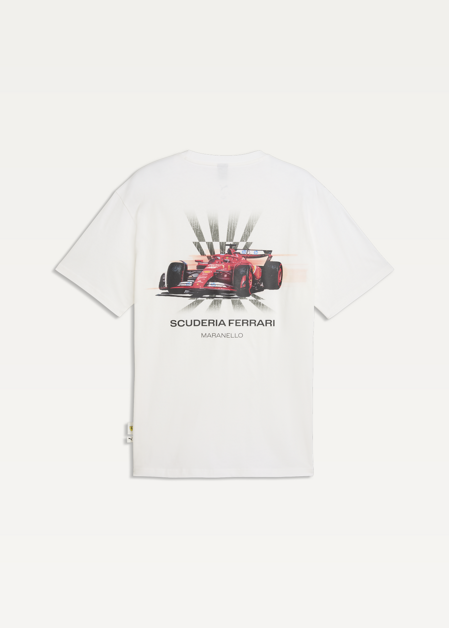 Футболка чоловіча PUMA Ferrari Car Graphic Tee II білого кольору