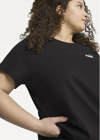 Футболка женская PUMA ESS Small No. 1 Logo Tee черного цвета