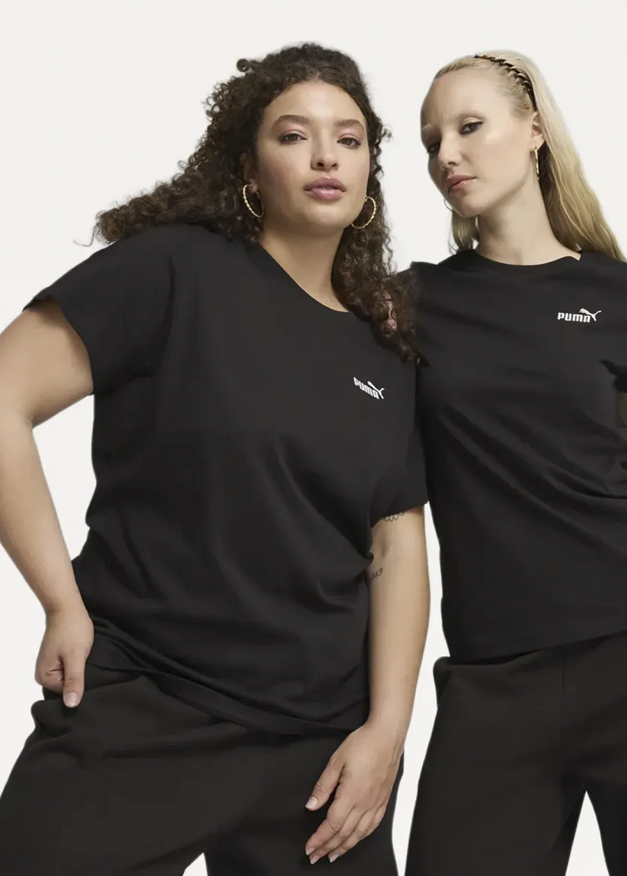 Футболка женская PUMA ESS Small No. 1 Logo Tee черного цвета