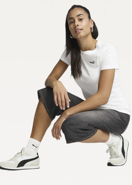 Футболка жіноча PUMA ESS Small No. 1 Logo Tee білого кольору
