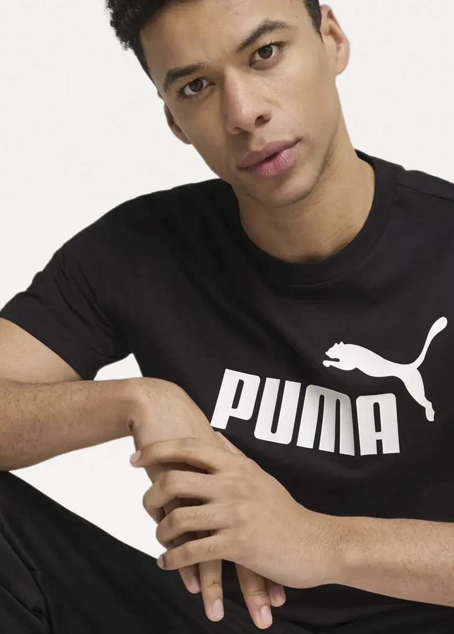 Футболка чоловіча PUMA ESS No. 1 Logo Tee черного цвета