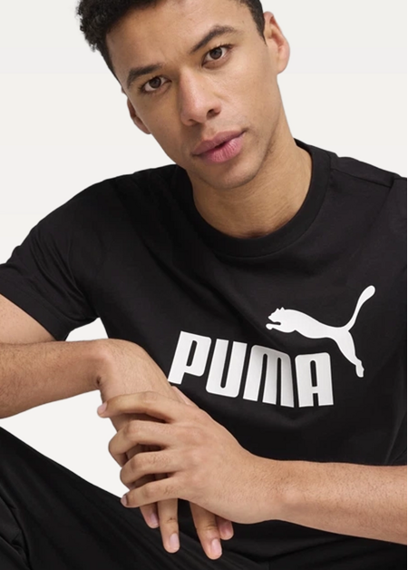 Футболка чоловіча PUMA ESS No. 1 Logo Tee чорного кольору