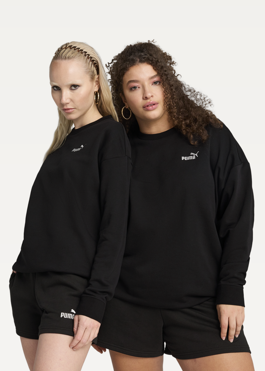 Світшот жіночий PUMA ESS No.1 Logo Relaxed Crew чорного кольору