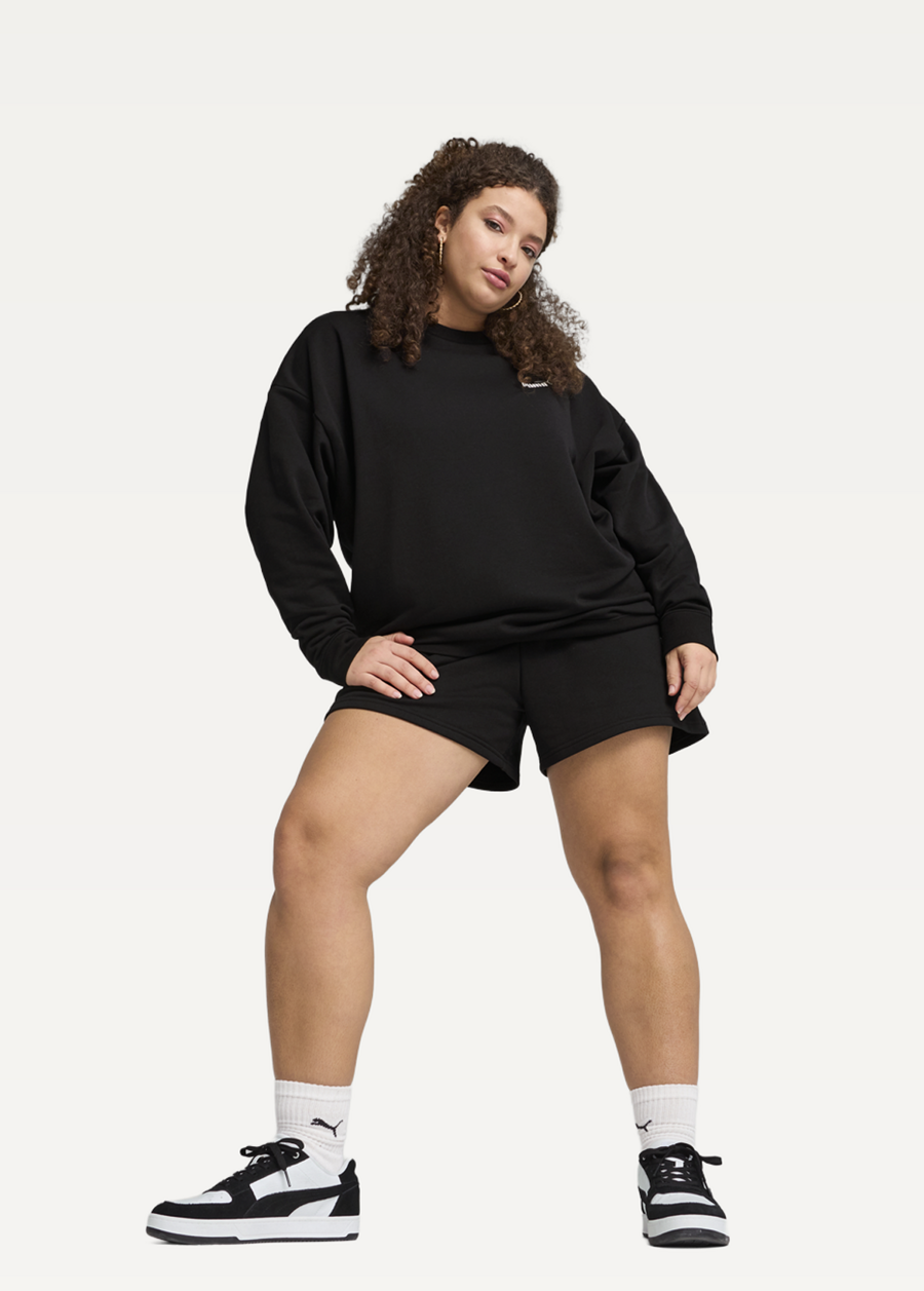 Світшот жіночий PUMA ESS No.1 Logo Relaxed Crew чорного кольору