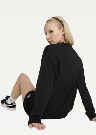 Світшот жіночий PUMA ESS No.1 Logo Relaxed Crew чорного кольору