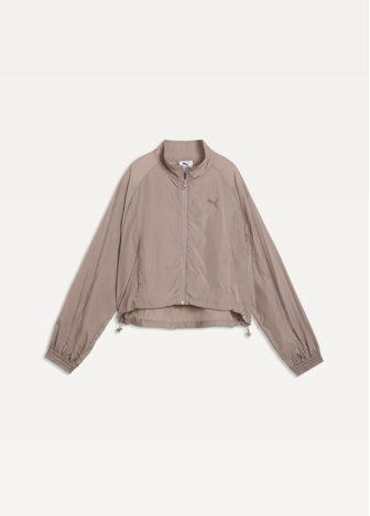 Женская спортивная куртка PUMA HER Relaxed Full-Zip Woven J Sandstone
