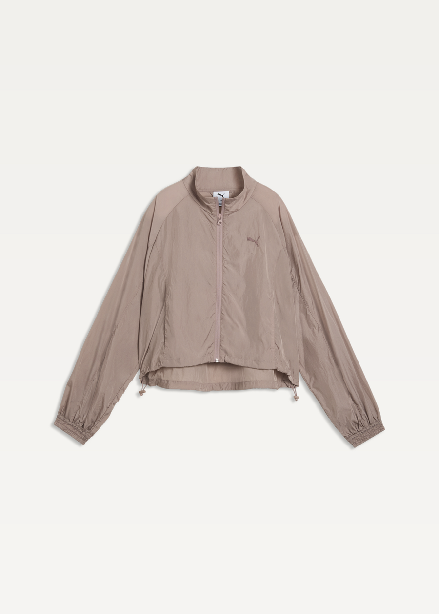 Женская спортивная куртка PUMA HER Relaxed Full-Zip Woven J Sandstone