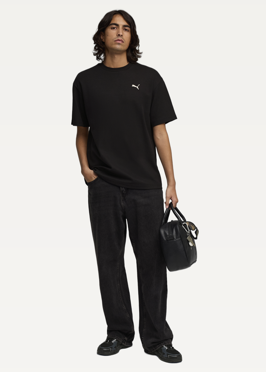 Футболка чоловіча PUMA ESS ELEVATED Relaxed Tee чорного кольору