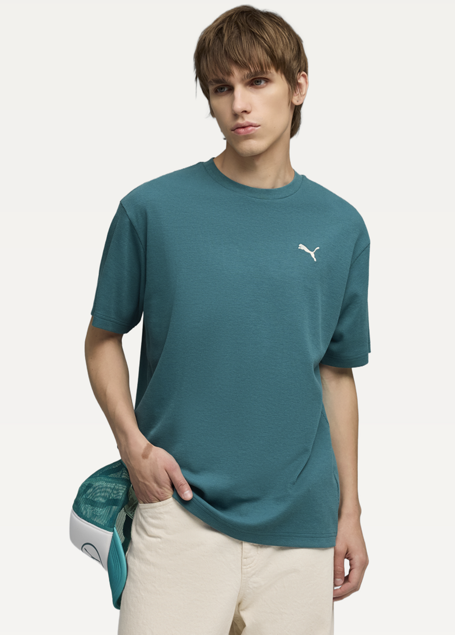 Футболка чоловіча PUMA ESS ELEVATED Relaxed Tee Emerald Ice
