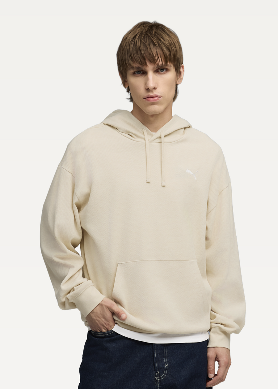 Худі чоловіче PUMA ESS ELEVATED Relaxed Hoodie Alpine Snow