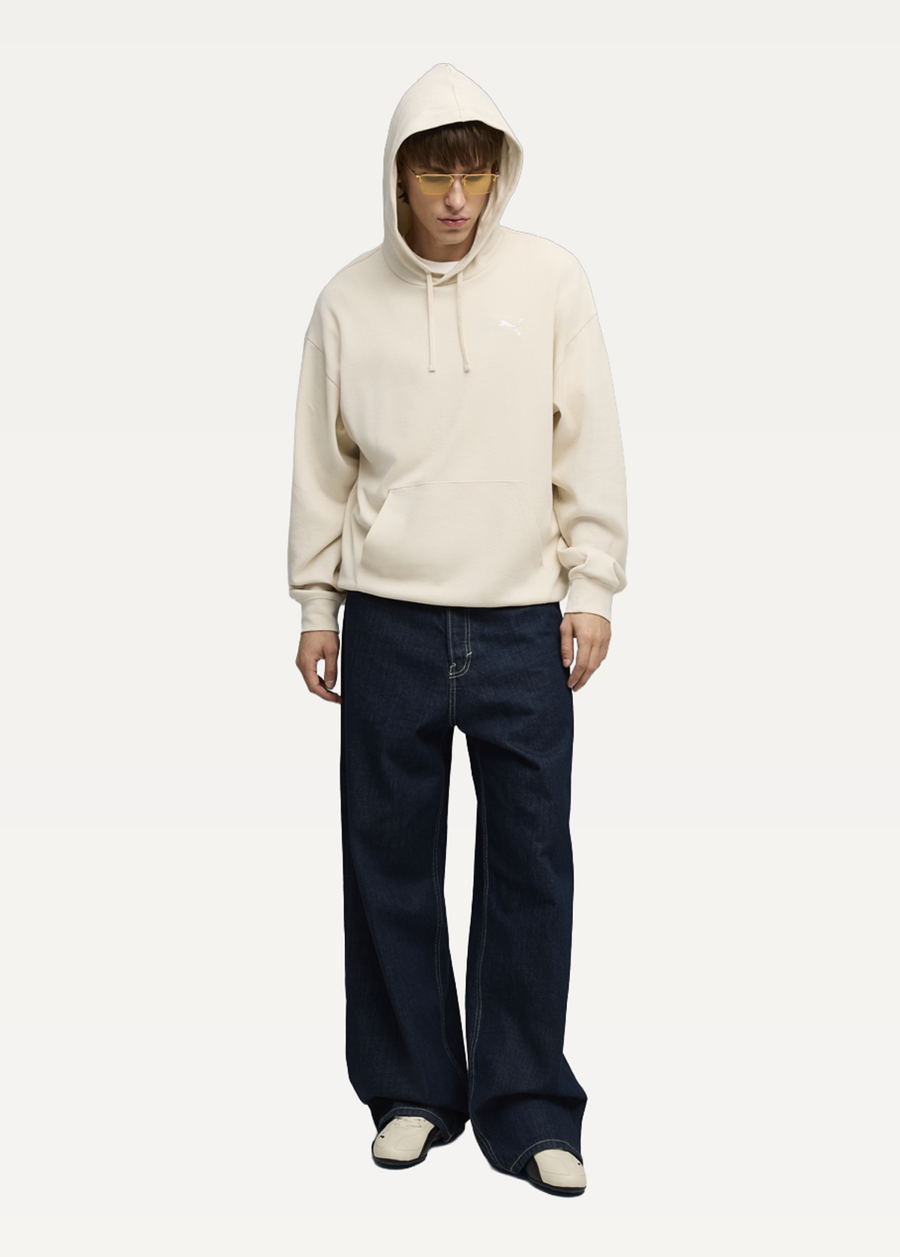 Худі чоловіче PUMA ESS ELEVATED Relaxed Hoodie Alpine Snow