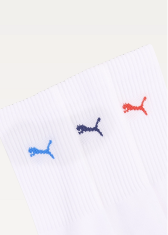 Шкарпетки чоловічі PUMA CREW SOCK White / Red / Blue