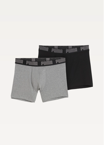 Нижнее белье мужское PUMA MEN EVERYDAY BASIC BOXERS Grey Melange/Black