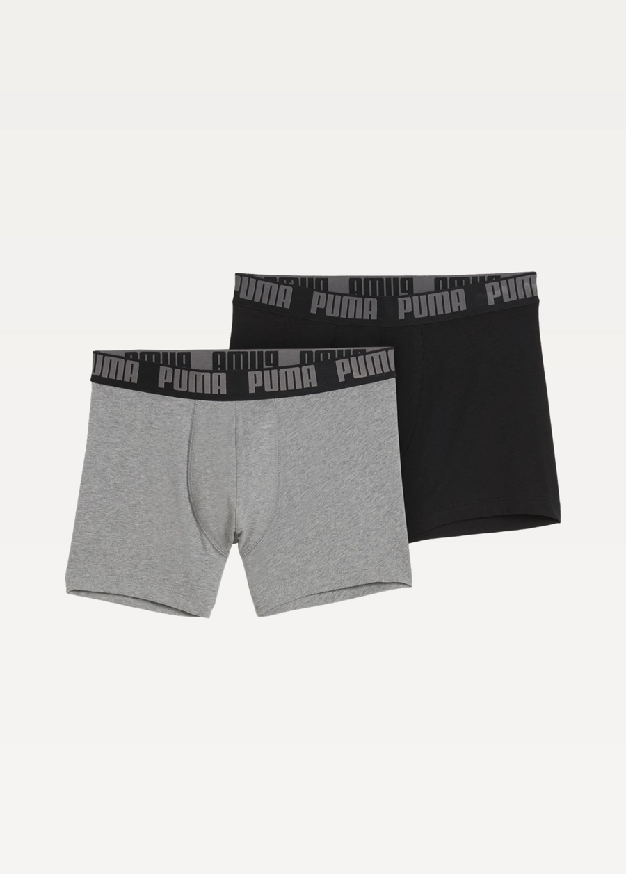 Нижнее белье мужское PUMA MEN EVERYDAY BASIC BOXERS Grey Melange/Black