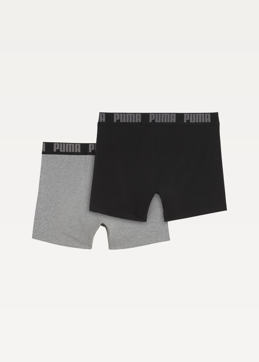 Нижнее белье мужское PUMA MEN EVERYDAY BASIC BOXERS Grey Melange/Black