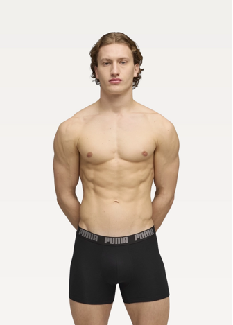 Нижнее белье мужское PUMA MEN EVERYDAY BASIC BOXERS Grey Melange/Black
