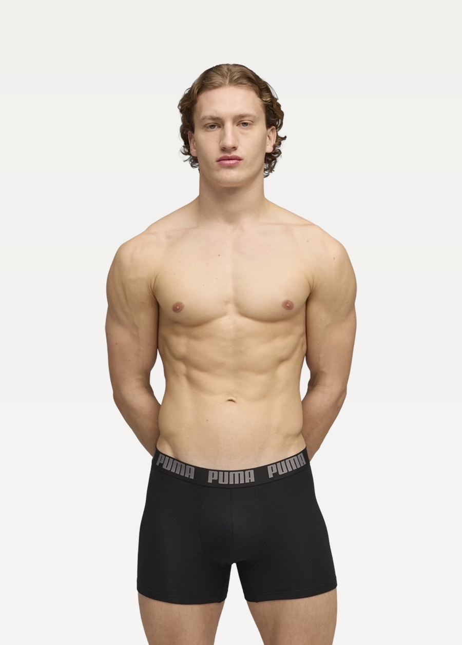 Нижнее белье мужское PUMA MEN EVERYDAY BASIC BOXERS Grey Melange/Black