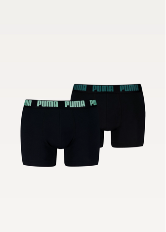 Нижнее белье мужское PUMA MEN EVERYDAY BASIC BOXERS Black/Mint/Emerald