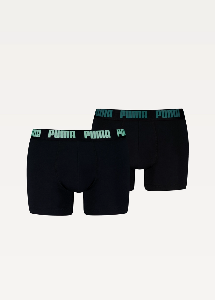 Спідня білизна чоловіча PUMA MEN EVERYDAY BASIC BOXERS Black / Mint / Emerald