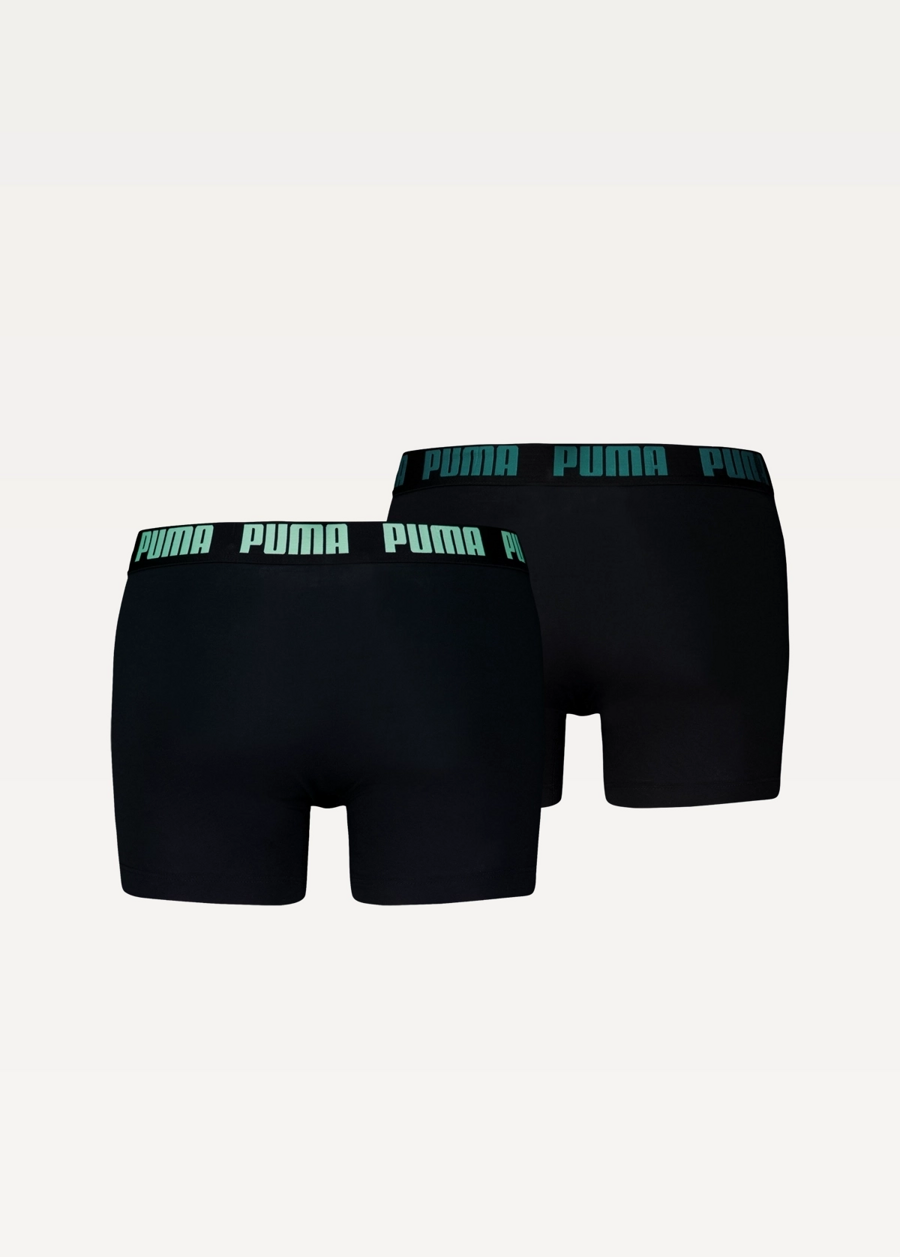 Спідня білизна чоловіча PUMA MEN EVERYDAY BASIC BOXERS Black / Mint / Emerald