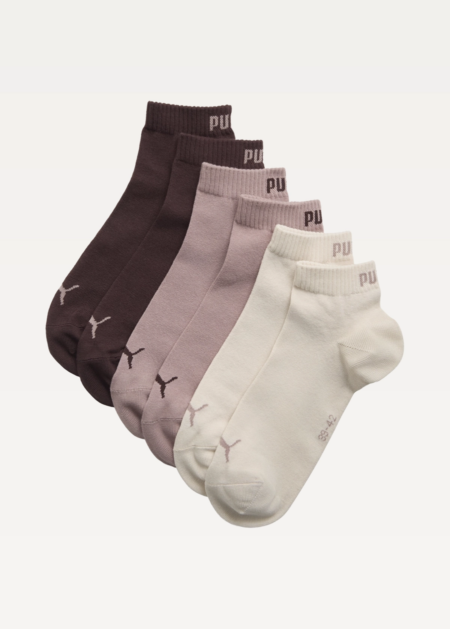 Шкарпетки PUMA UNISEX QUARTER PLAIN (3 пари) Unisex Neutral / Brown