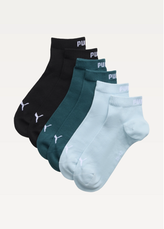Шкарпетки PUMA UNISEX QUARTER PLAIN (3 пари) Unisex Emerald Ice / Fresh Water