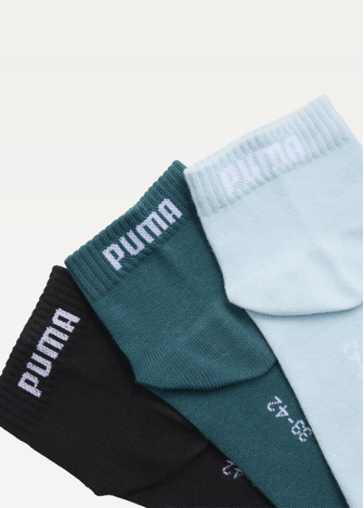 Шкарпетки PUMA UNISEX QUARTER PLAIN (3 пари) Unisex Emerald Ice / Fresh Water